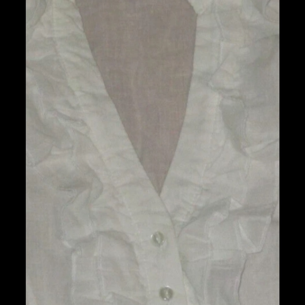 Body Central White Ruffled Blouse - Picture 7 of 7